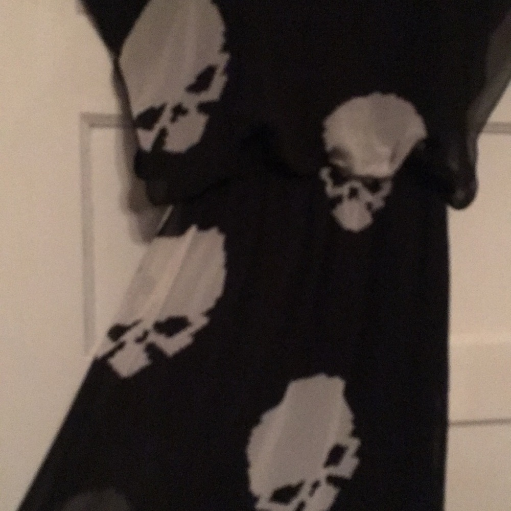 Speechless skull sheer flowy pinup dress S tunic - Picture 2 of 7